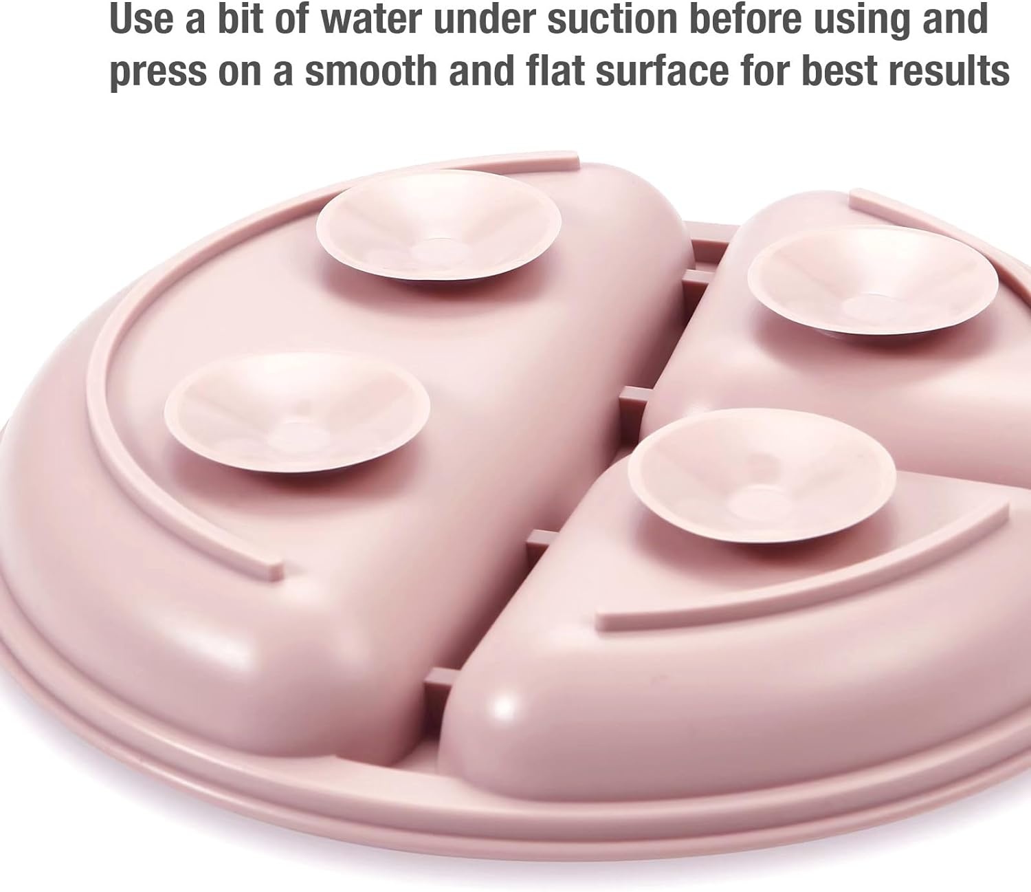 image:imagePandaEar 2 Pack Toddler Divided Suction Plates with 2 Spoons 2 Forks for Babies Silicone Baby Led Weaning Supplies Self Feeding Eating Utensils BPAFree Baby Feeding Set Pink