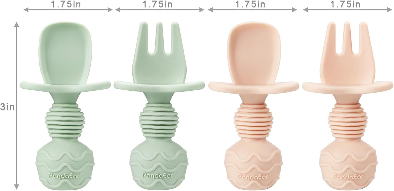 image:imagePandaEar 2Pack Silicone Suction Plates for Toddlers Divided Crab and Bee