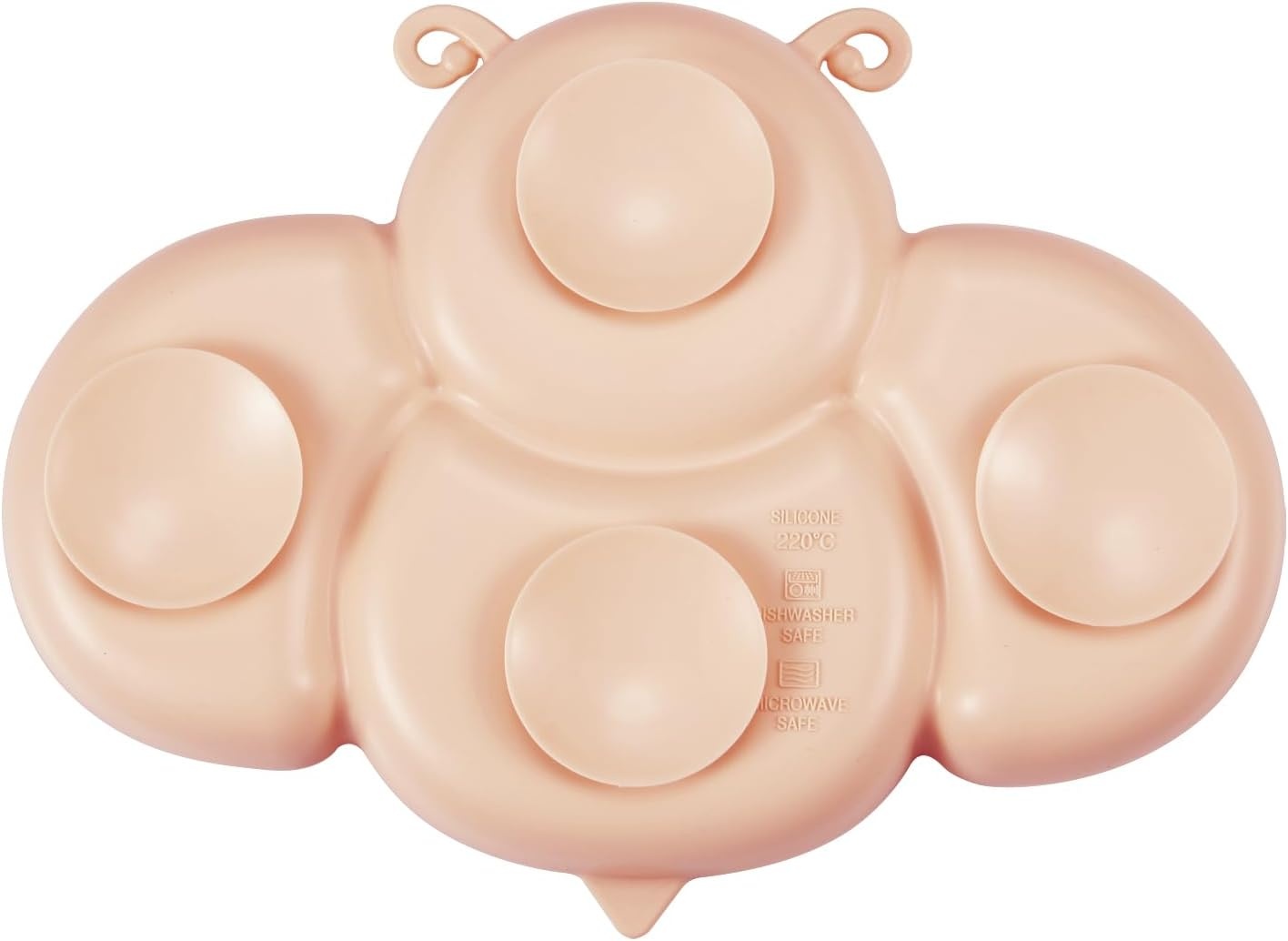 image:imagePandaEar 2Pack Silicone Suction Plates for Toddlers Divided Crab and Bee