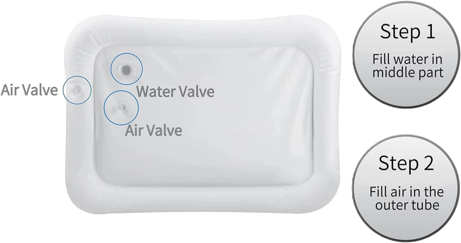 image:imagePandaEar 2Pack Tummy Time Water Mat for Baby 336 Months High Contrast Black amp White Ocean Sensory Play Mat BPAFree LeakProof Inflatable Infant Toys for Brain Development amp Motor Skills