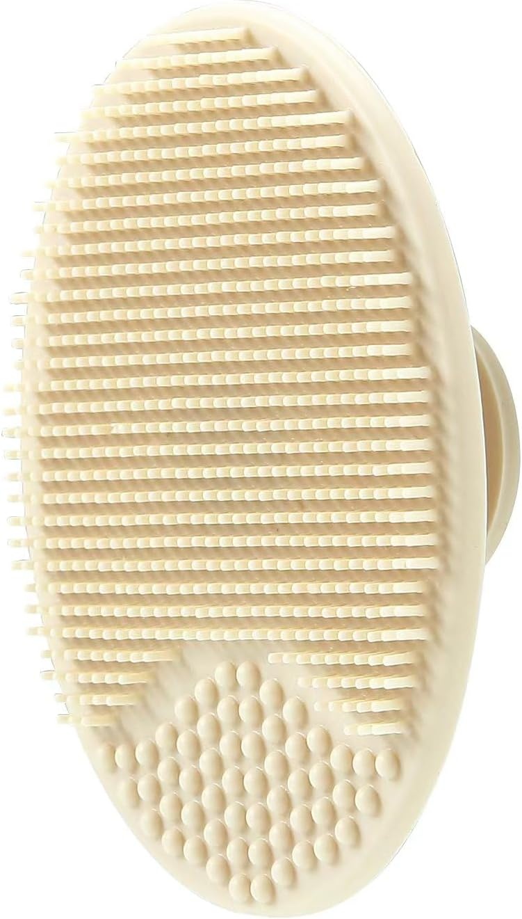 image:imagePandaEar 3 Pack Baby Brush and Comb Set Newborn Silicone Cradle Cap Brush for Babies Soft Newborn Hair Brush with Soft Goat Bristles Wooden Toddler Comb Hairbrush Set for Boys and Girls