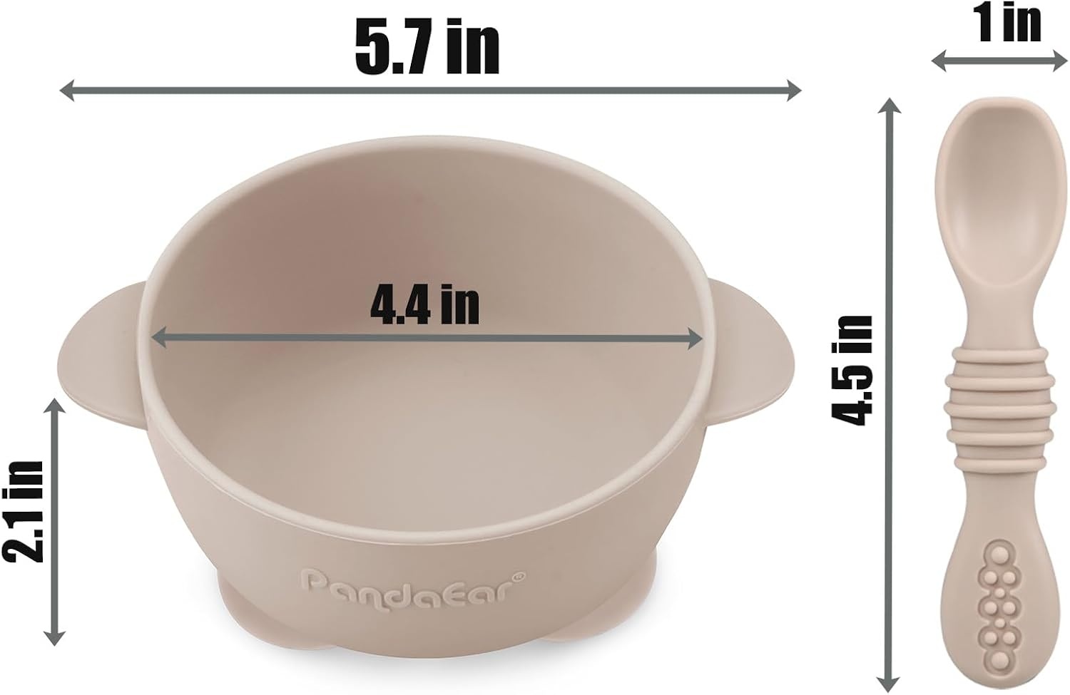 image:imagePandaEar 3 Pack Silicone Suction Baby Bowls amp Set of 3 Silicone Baby Bibs Waterproof Soft