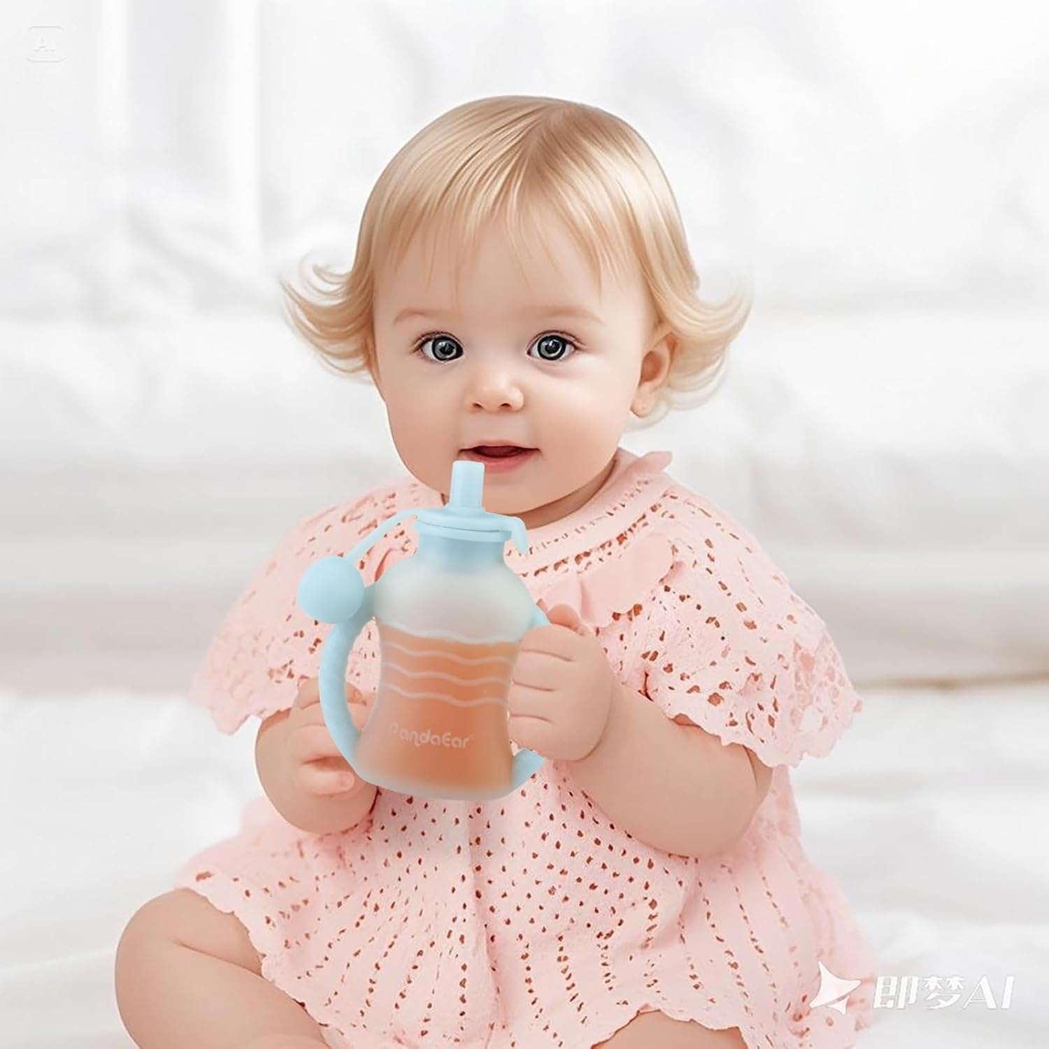 image:imagePandaEar 4 Pack Reusable Baby Food Pouches with Double Handles Silicone Portable Pouches for Toddlers Refillable 4oz Food Storage Bags for Puree Yogurt Smoothies Includes Collapsible Funnel