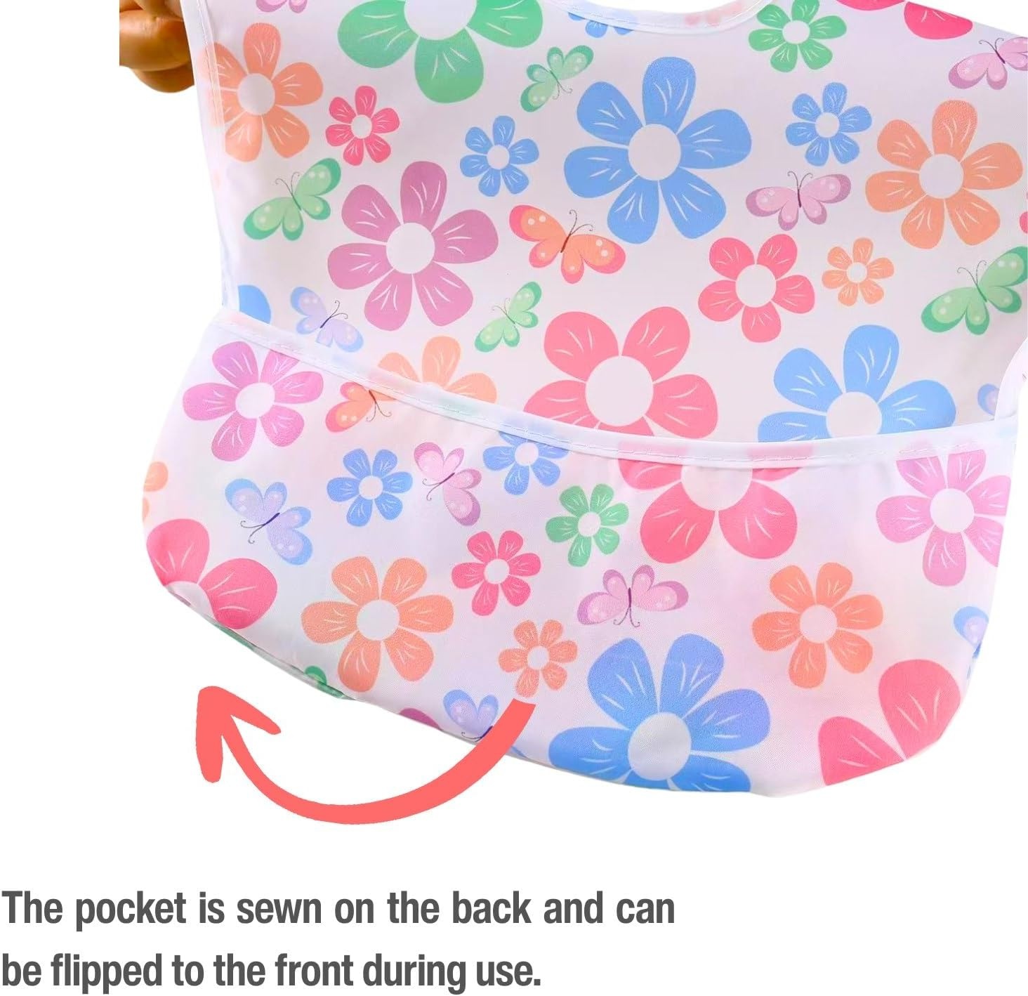 image:imagePandaEar 5 Pack Baby Bibs for Boys amp Girls Waterproof Adjustable Mealtime Bibs for Toddler 624 Months Lightweight SoftPink
