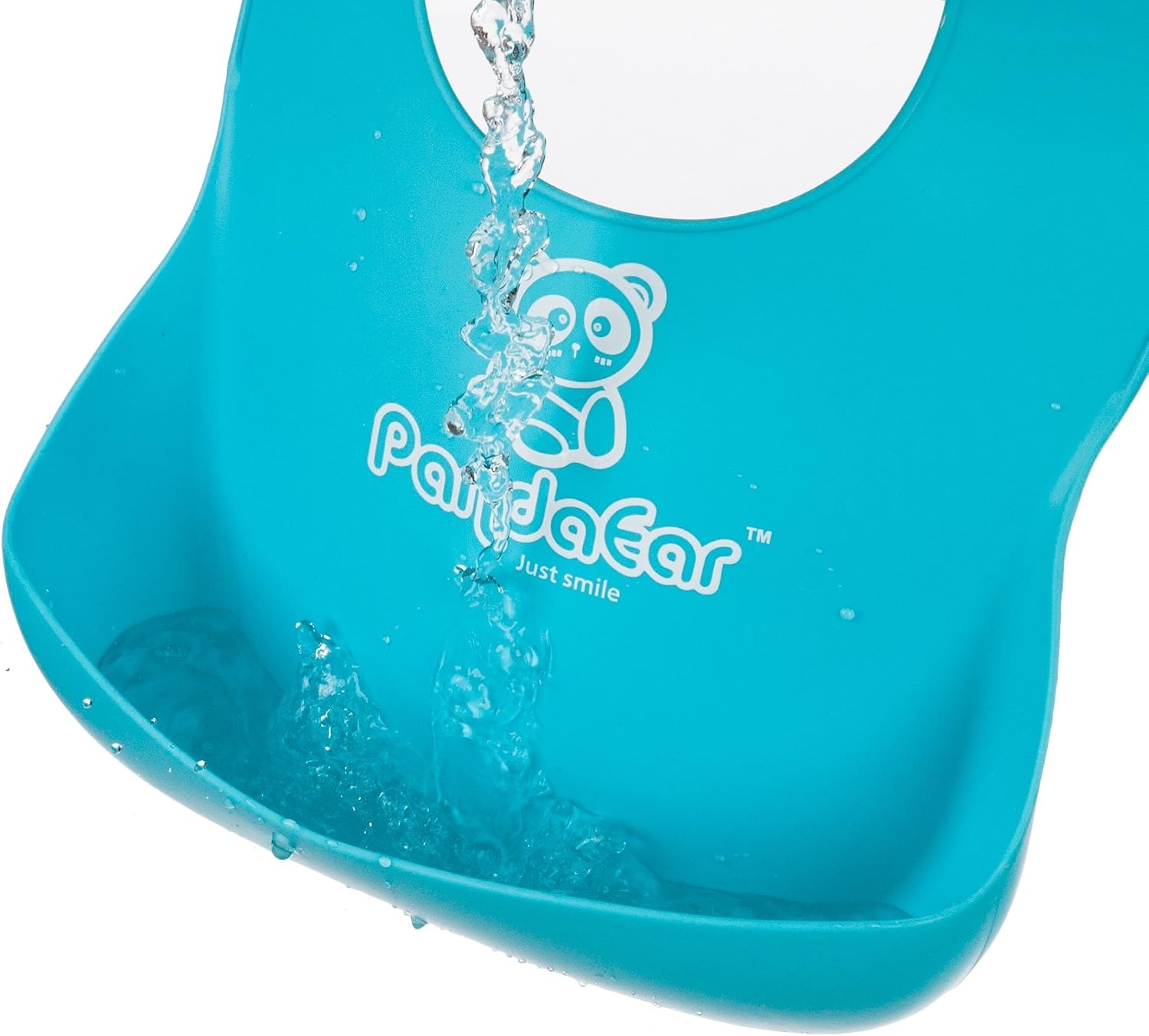 image:imagePandaEar 5 Pack Waterproof Silicone Baby Bibs Super Thin Light Weight Feeding Bib with Food Catcher Pocket for ToddlerBlueGreen