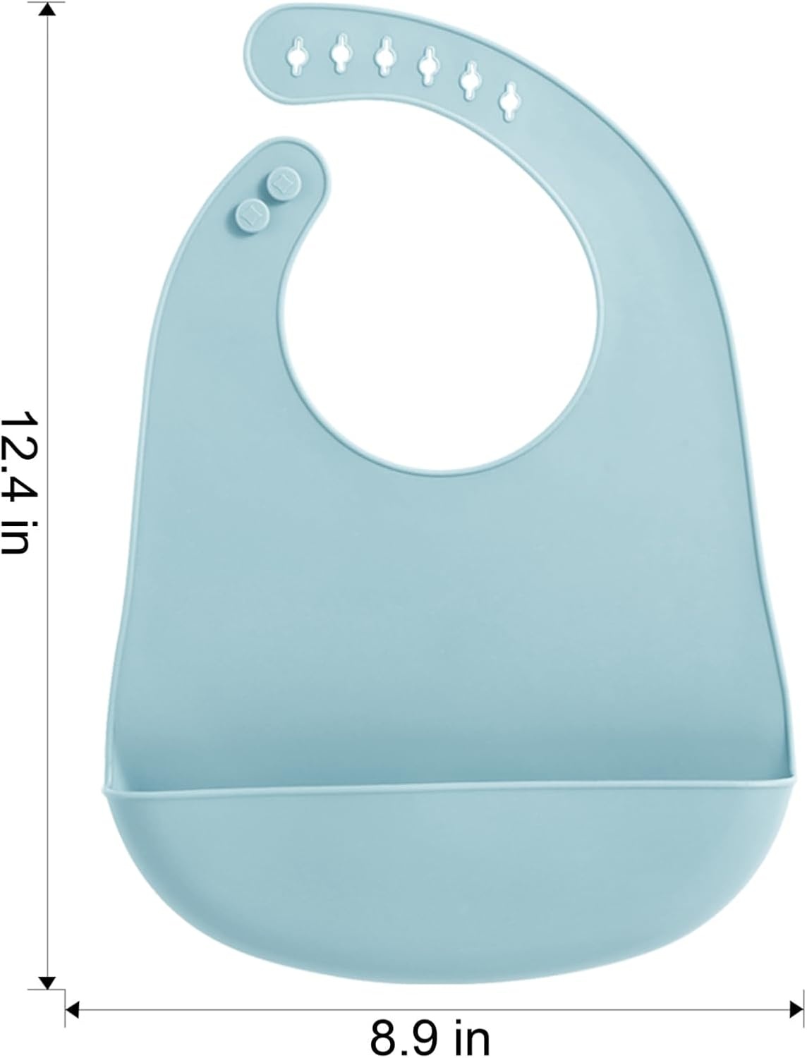 image:imagePandaEar 5 Pack Waterproof Silicone Baby Bibs Super Thin Light Weight Feeding Bib with Food Catcher Pocket for ToddlerCreamGrayTaupeGreenBlue