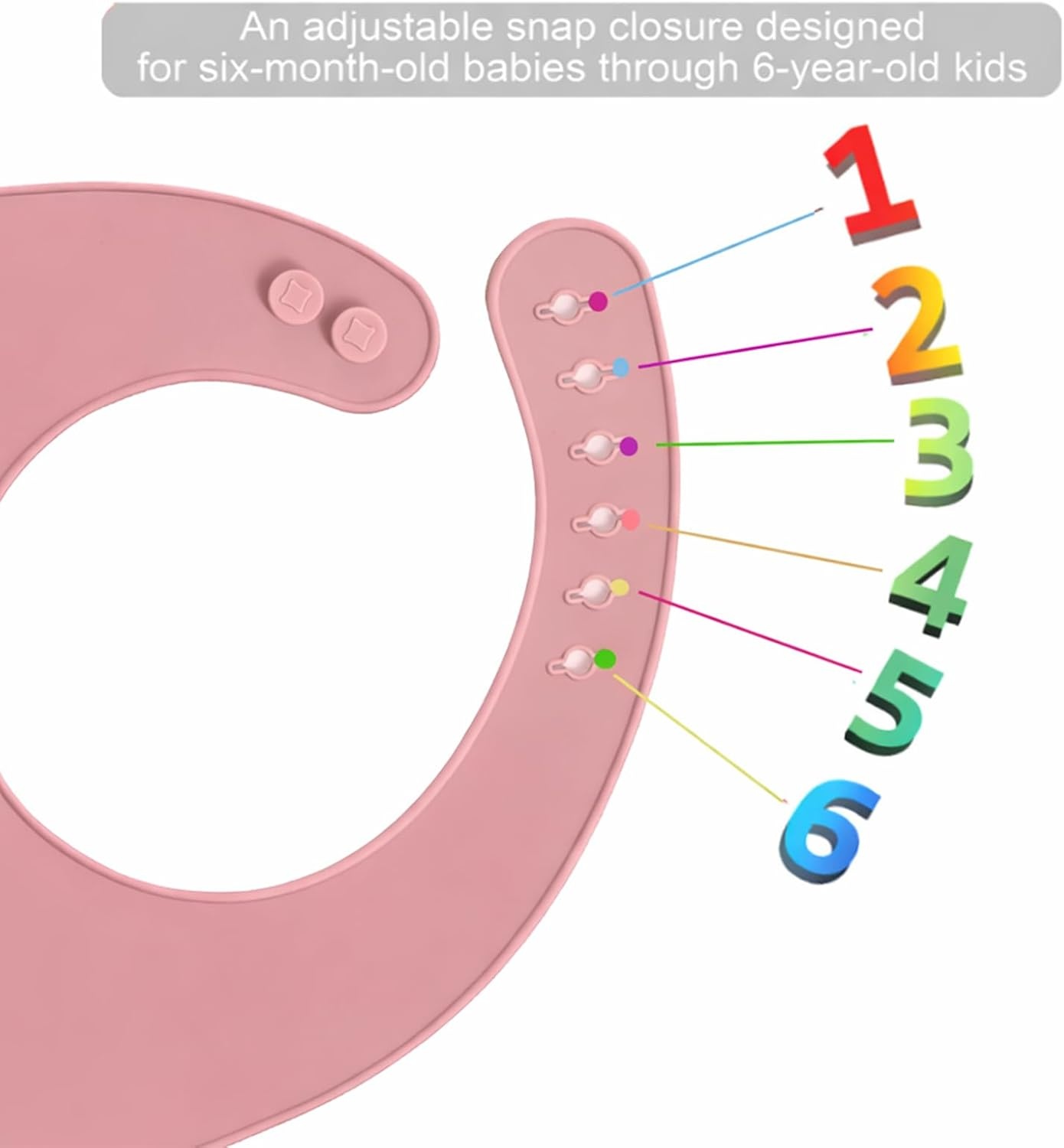 image:imagePandaEar 5 Pack Waterproof Silicone Baby Bibs Super Thin Light Weight Feeding Bib with Food Catcher Pocket for ToddlerPinkLinenPurpleBlue