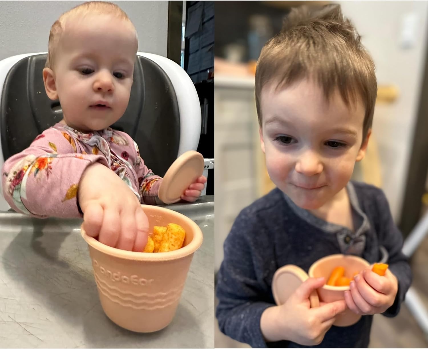 image:imagePandaEar 6 Pack Silicone Baby Food Storage Containers 4 oz Leakproof amp Airtight Reusable Snack Cups with Lids Freezer Dishwasher Safe Versatile Puree Jars for Infants amp Toddlers