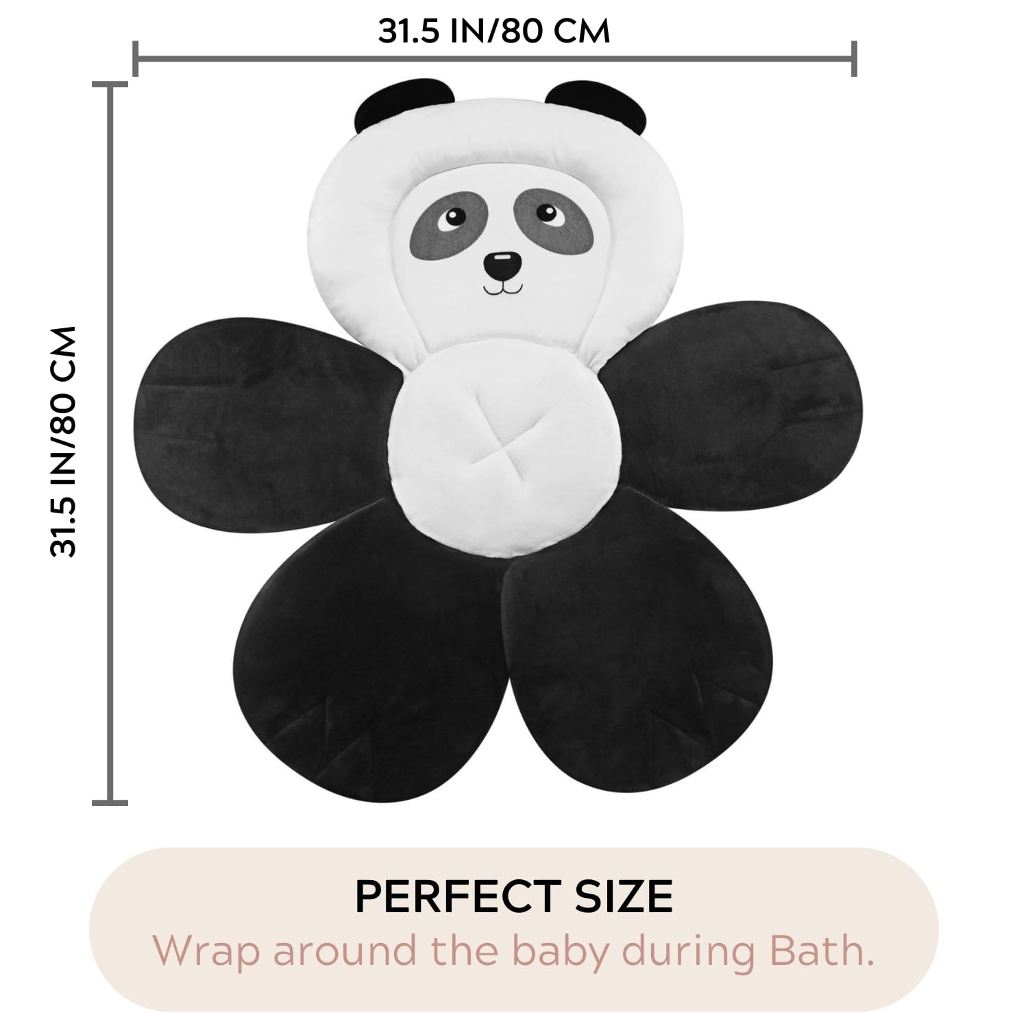 image:imagePandaEar Baby Bath Pad Soft Infant Bath Seat Cushion for Sink amp TubBlack