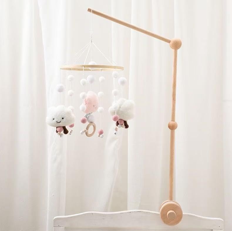 image:imagePandaEar Baby Crib Mobile Arm Beech Wood Mobile Holder with Clamp