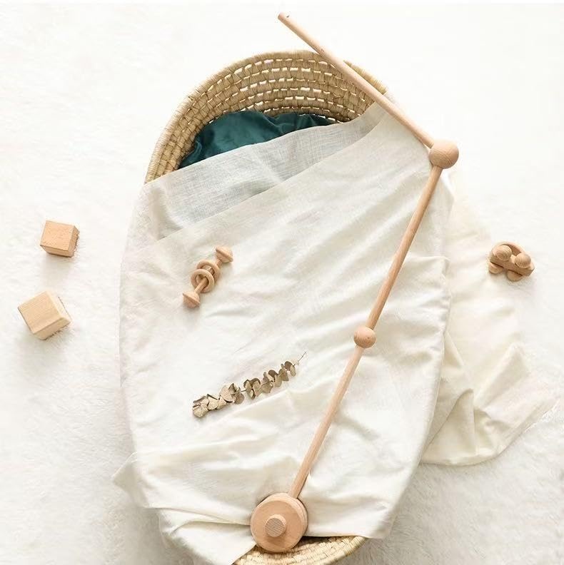 image:imagePandaEar Baby Crib Mobile Arm Beech Wood Mobile Holder with Clamp