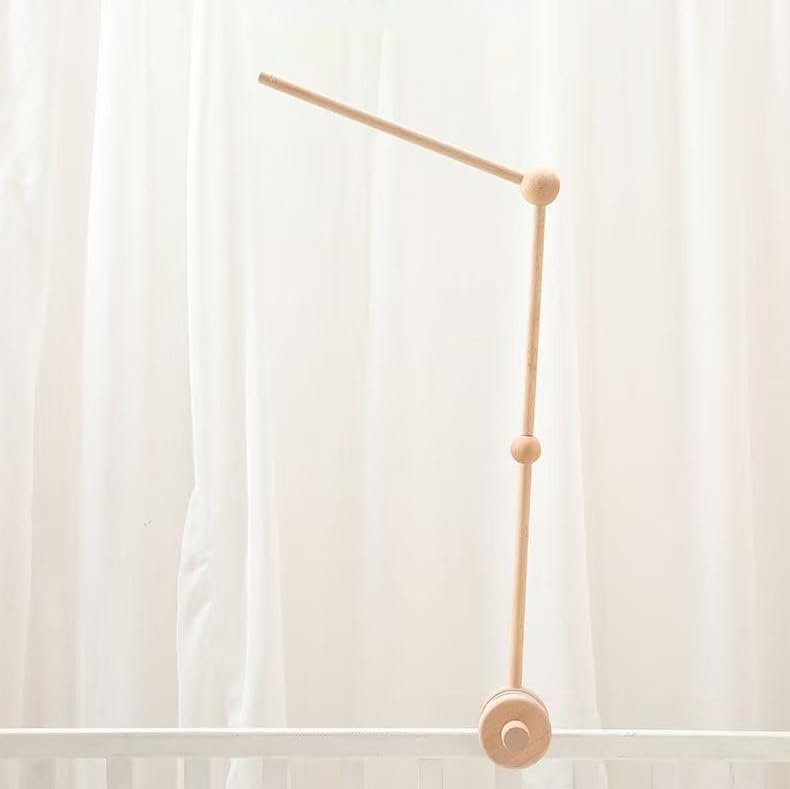 image:imagePandaEar Baby Crib Mobile Arm Beech Wood Mobile Holder with Clamp