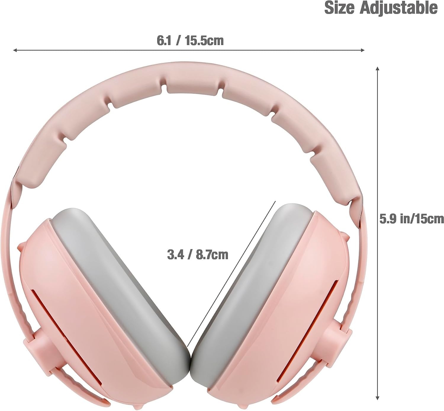 image:imagePandaEar Baby Ear Muffs 2in1 Baby Ear Protection Noise Cancelling Headphones Ages 03 Years Infant Hearing ProtectionPink