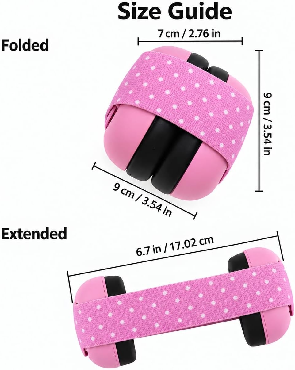 image:imagePandaEar Baby Ear Protection Noise Cancelling Headphones EarMuffs for Babies amp Toddlers 03 YearsPink