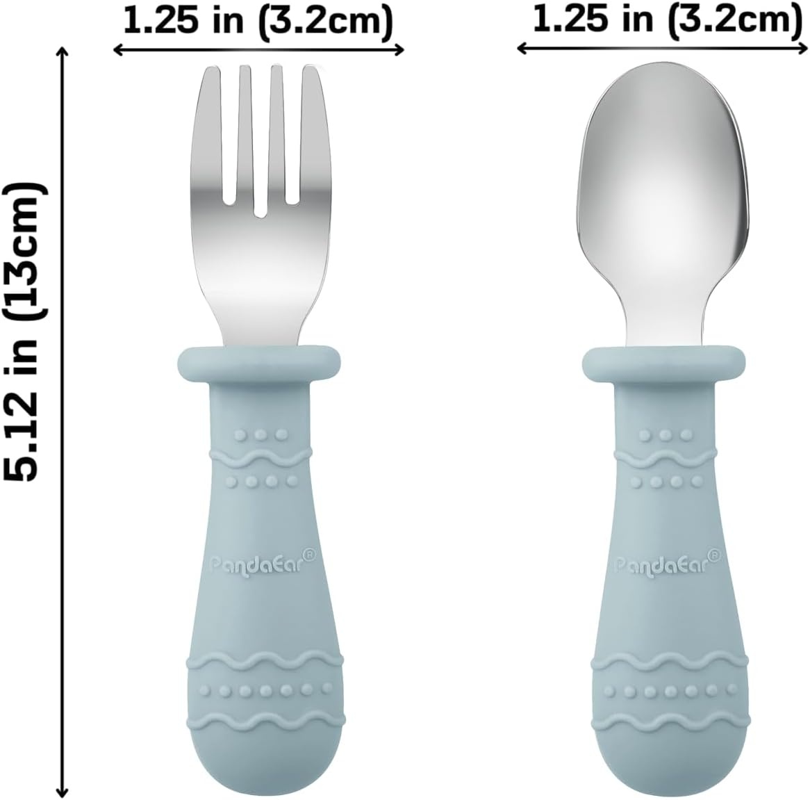 image:imagePandaEar Baby Feeding Set 2 Pack Silicone Divided Suction Plate 2 Set Toddler Spoons amp Forks Baby Led Weaning Supplies Self Feeding Eating Utensils BPAFree Blue amp PinkBlue Pink