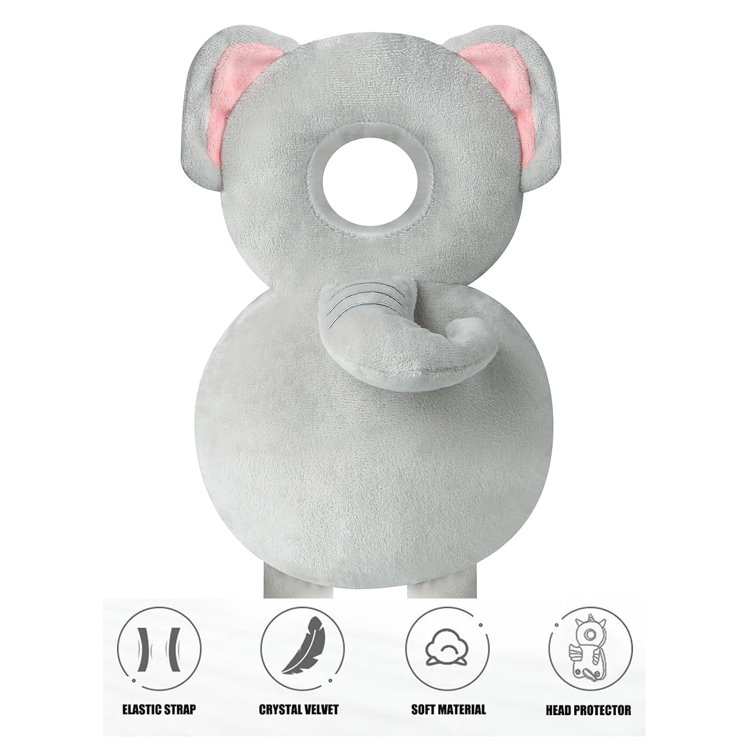 image:imagePandaEar Baby Head Protection Backpack Toddler Walking Head ProtectorGrey