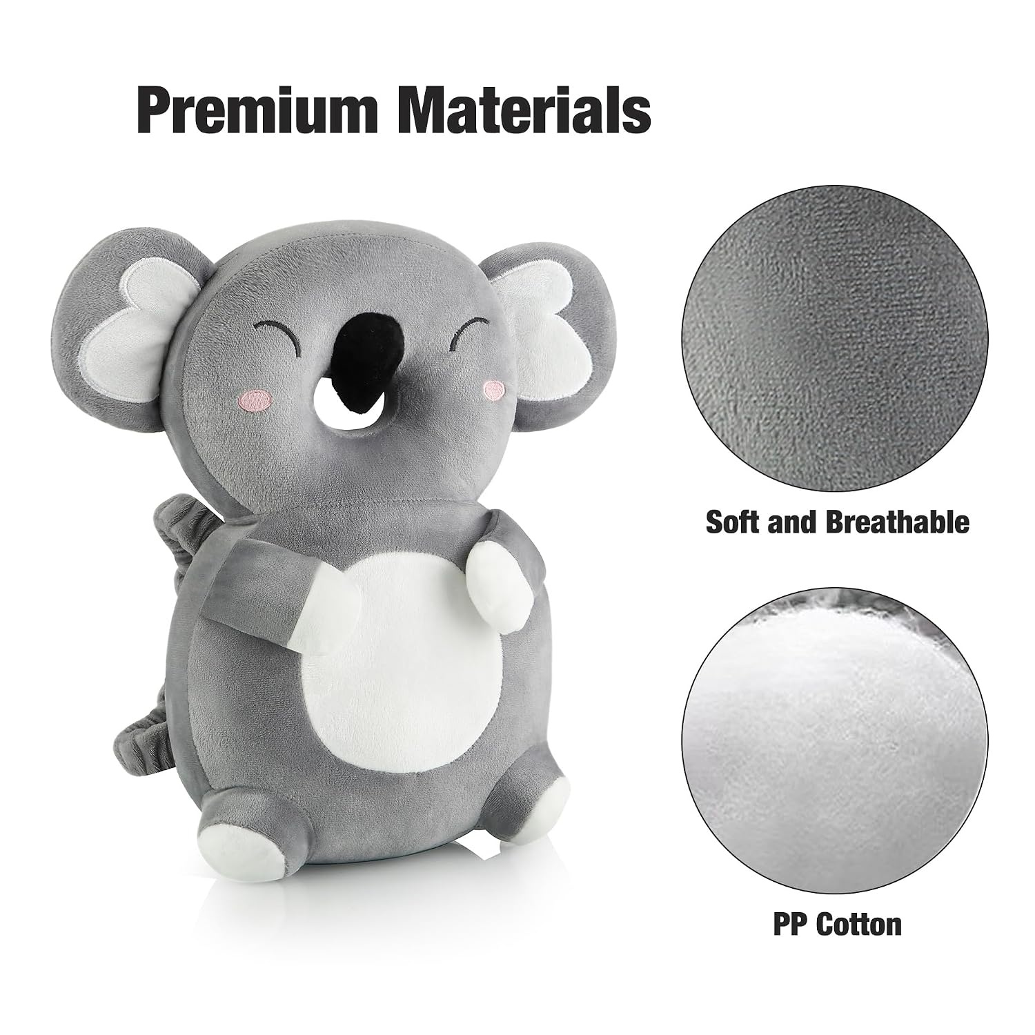image:imagePandaEar Baby Head Protection Backpack Toddler Walking Head ProtectorKoala Grey