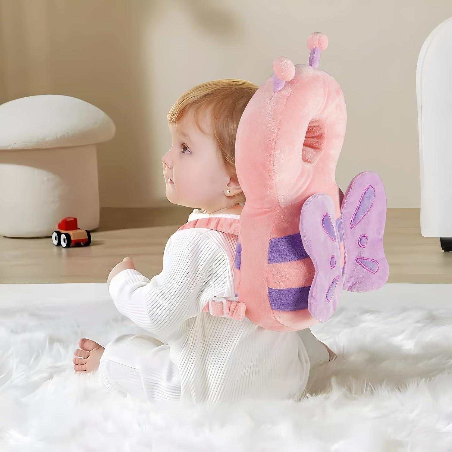 image:imagePandaEar Baby Head Protection Backpack with 2 Baby Knee Pads for Walking amp Crawling Toddler Walking Head Protector Adjustable Head Protector Pad Safety Cushion