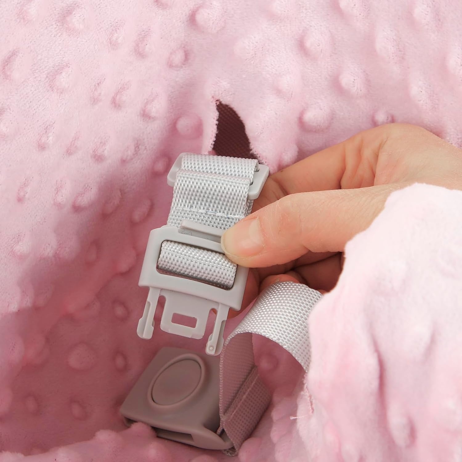 image:imagePandaEar Baby Seat Cover Compatible with Bumbo Seat Removable Floor Soft Seat Cover for Boys amp Girls Breathable amp AntiSlip Machine Washable Pink PinkPink