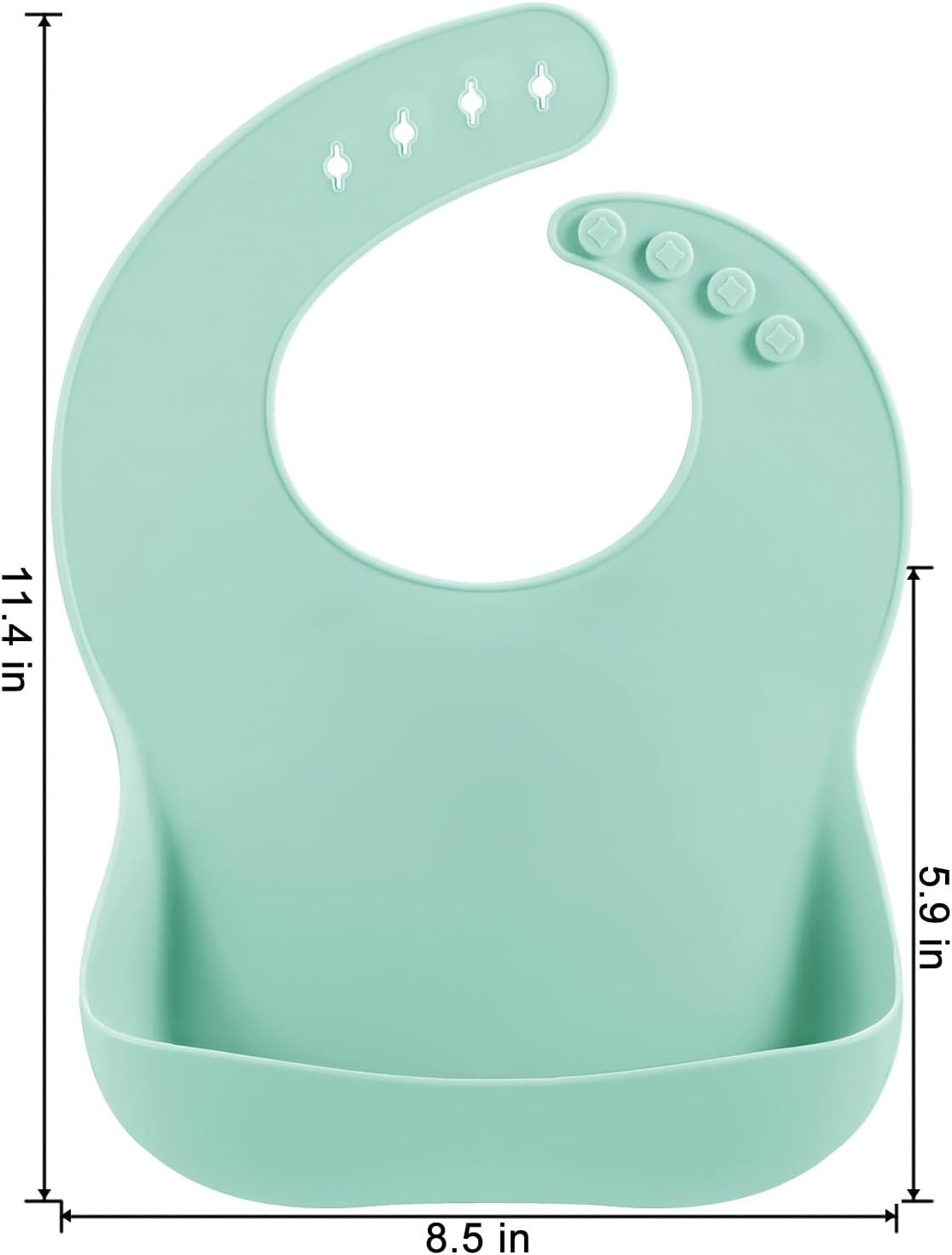 image:imagePandaEar Set of 3 Silicone Baby Bibs Waterproof Soft Unisex 1072 MonthsGreen Purple