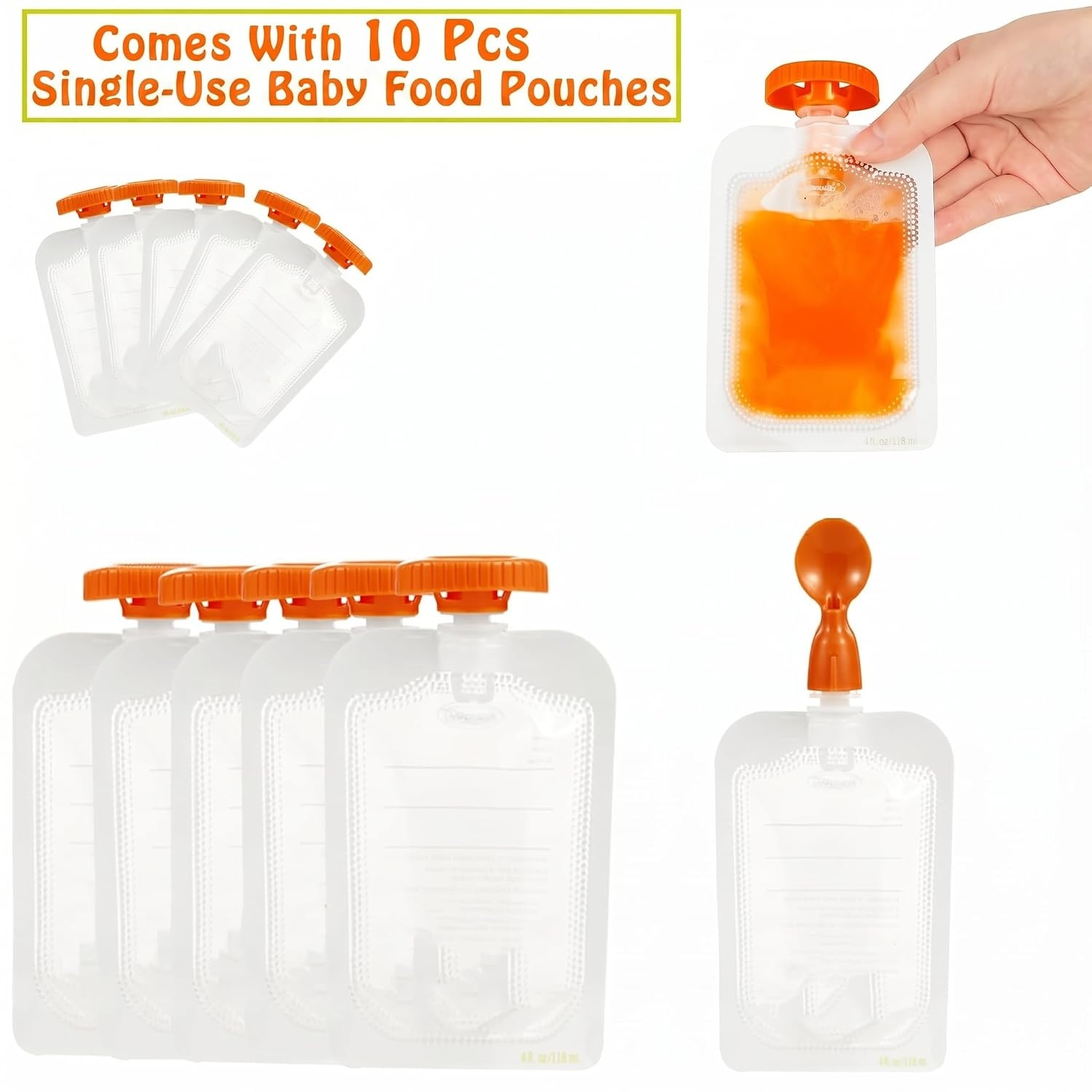image:imagePandaEar Squeeze Station for Baby Puree Food Storage with 10 Pouches