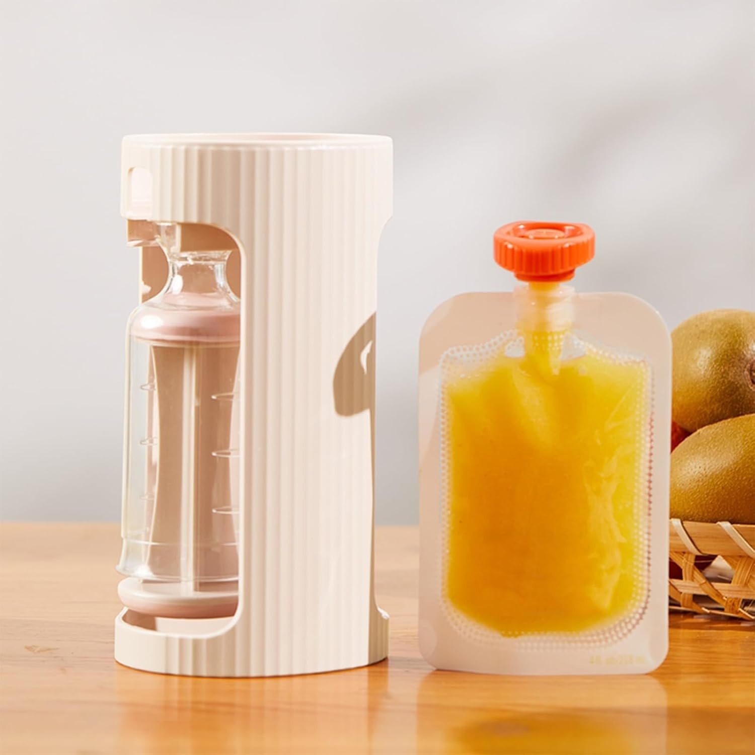 image:imagePandaEar Squeeze Station for Baby Puree Food Storage with 10 Pouches