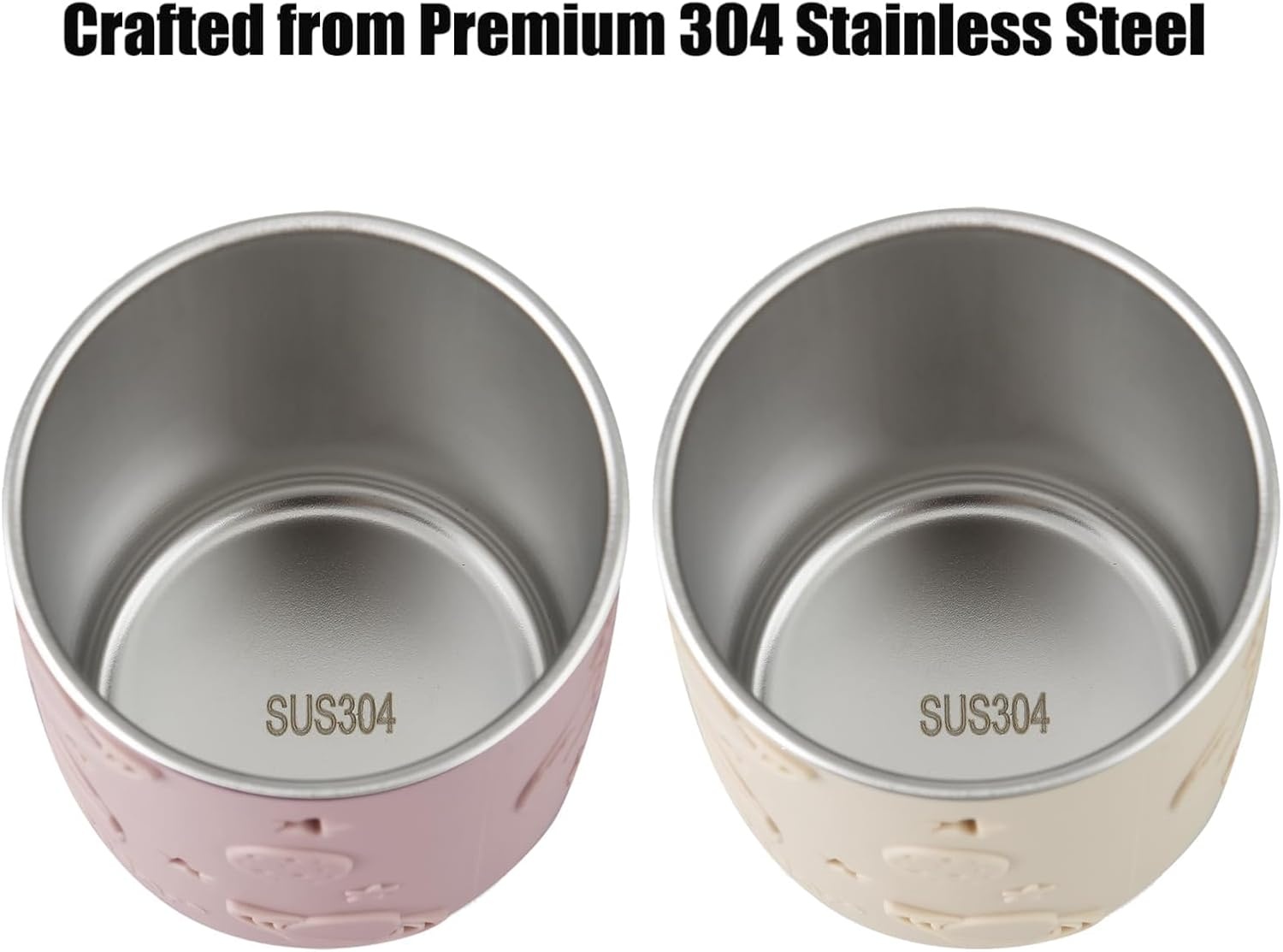 image:imagePandaEar Stainless Steel Toddler Cups with Straw 2 Pack Spoons amp Forks