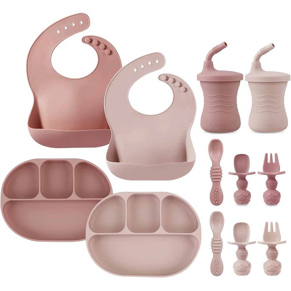 image:imagePandaEar 12PCS Silicone Baby Feeding Set Baby Led Weaning Supplies