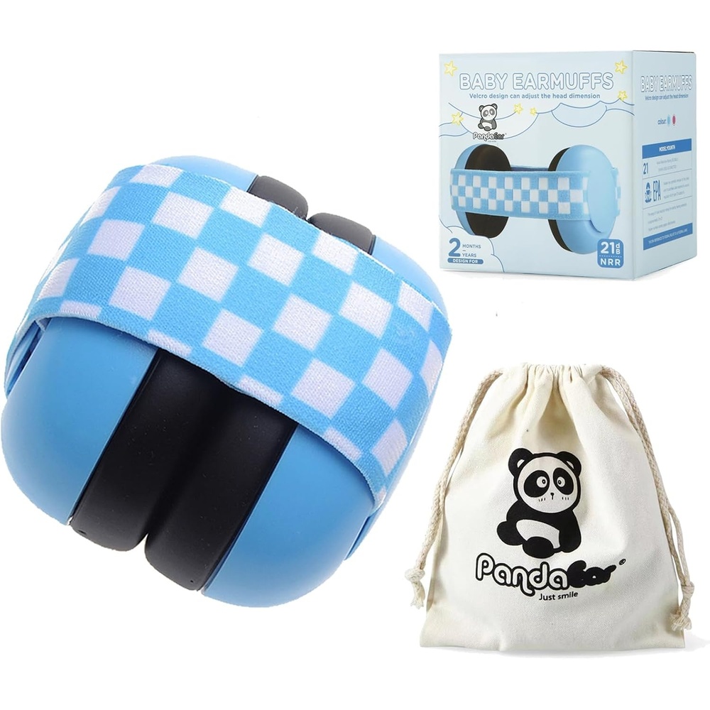 image:imagePandaEar Baby Ear Protection Noise Cancelling Headphones EarMuffs for Babies amp Toddlers 03 YearsBlue