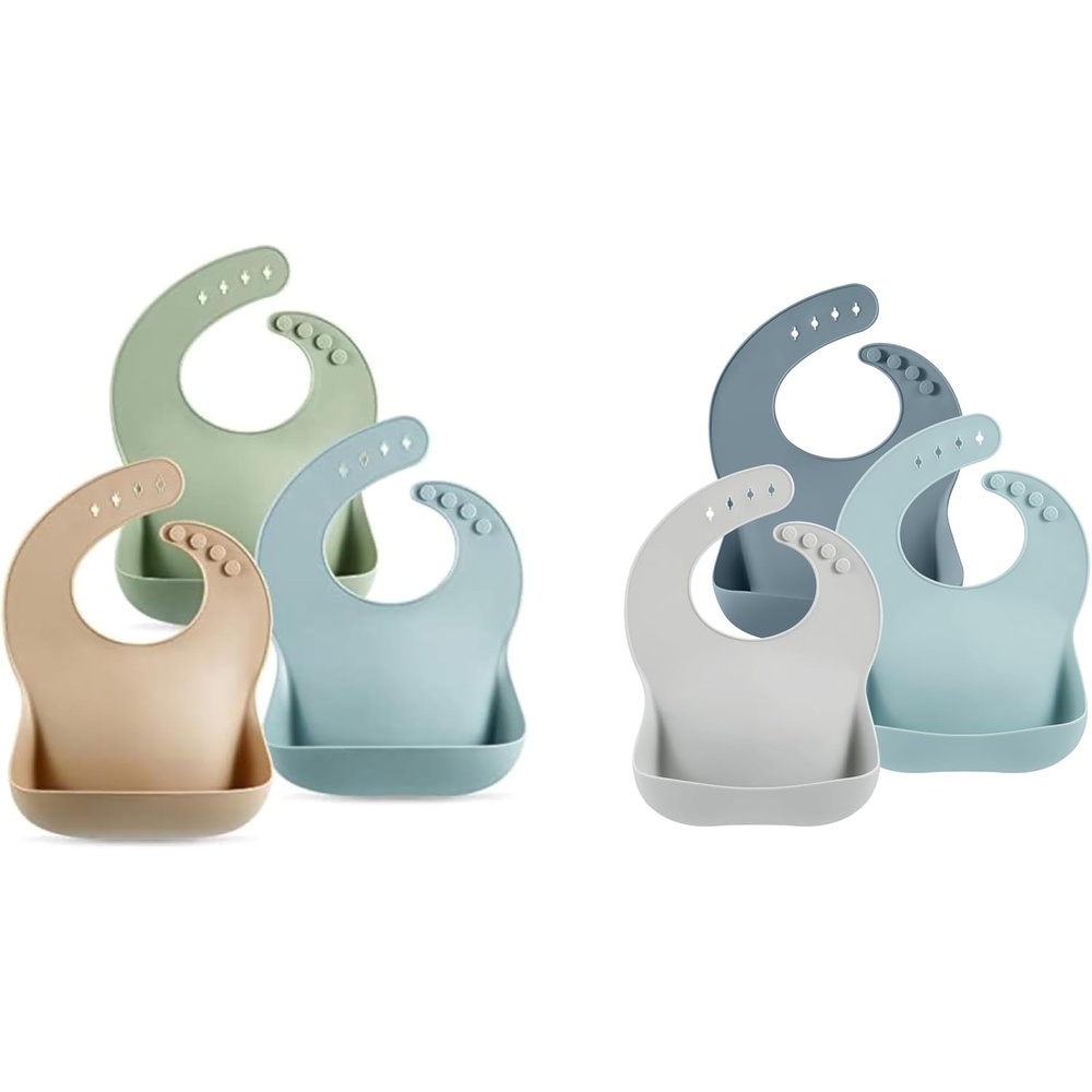 image:imagePandaEar Set of 6 Cute Silicone Bibs for Babies amp Toddlers