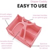 PandaEar 2 Pack Baby Diaper Caddy, Portable Nursery Storage Basket(Red/Pink)