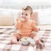 PandaEar 2 Pack Stainless Steel Toddler Snack Cups with Lids, 9 oz(Beige & Sage)