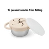 PandaEar 2 Pack Stainless Steel Toddler Snack Cups with Lids, 9 oz(Beige & Sage)