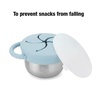 PandaEar 2 Pack Stainless Steel Toddler Snack Cups with Lids, 9 oz(Blue & Pink)