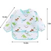 PandaEar (3 Pack Long Sleeve Bibs| Waterproof Full Sleeve Bib for Baby Infant Toddler 6-36 Months(Cactus)