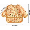 PandaEar (3 Pack Long Sleeve Bibs| Waterproof Full Sleeve Bib for Baby Infant Toddler 6-36 Months(Cake Bunny Giraffe Girl)