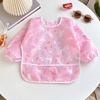PandaEar (3 Pack Long Sleeve Bibs| Waterproof Full Sleeve Bib for Baby Infant Toddler 6-36 Months(Cake Bunny Giraffe Girl)