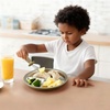 PandaEar 3 Pack Stainless Steel Baby Suction Plates With Lids(Linen/Brown/Tan)