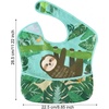 PandaEar 5 Pack Baby Bibs for Boys & Girls, Waterproof Adjustable Mealtime Bibs for Toddler 6-24 Months, Lightweight Soft(Green)