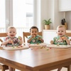 PandaEar 5 Pack Baby Bibs for Boys & Girls, Waterproof Adjustable Mealtime Bibs for Toddler 6-24 Months, Lightweight Soft(Green)