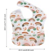 PandaEar 5 Pack Baby Bibs for Boys & Girls, Waterproof Adjustable Mealtime Bibs for Toddler 6-24 Months, Lightweight Soft(Pink)