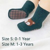 PandaEar 6 Pairs Baby Toddler Non Slip Socks, Cotton Crew Gripper Socks Anti Skid for Boys Girls Infants, First Walking Socks(Animal)