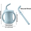 PandaEar 9 PCS Silicone Baby Feeding Set, Suction Plate & Utensils(Blue)