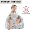 PandaEar Baby Seat Cover Compatible with Bumbo Seat, Removable Floor Soft Seat Cover for Boys & Girls, Breathable & Anti-Slip, Machine Washable, Pink (Pink)(Grey)