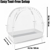 PandaEar Pop Up Crib Tent to Keep Baby from Climbing Out, Breathable Crib Net Mesh Canopy, Babies Crib Cover with Zipper, Easy Installation (Grey)(White)