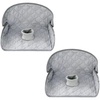 PandaEar 2 Pack Infant Car Seat Protector, Waterproof Piddle Pad for Babies(Grey)