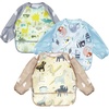 PandaEar (3 Pack Long Sleeve Bibs| Waterproof Full Sleeve Bib for Baby Infant Toddler 6-36 Months(Lizard)