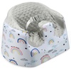PandaEar Baby Seat Cover Compatible with Bumbo Seat, Removable Floor Soft Seat Cover for Boys & Girls, Breathable & Anti-Slip, Machine Washable, Pink (Pink)(Grey)