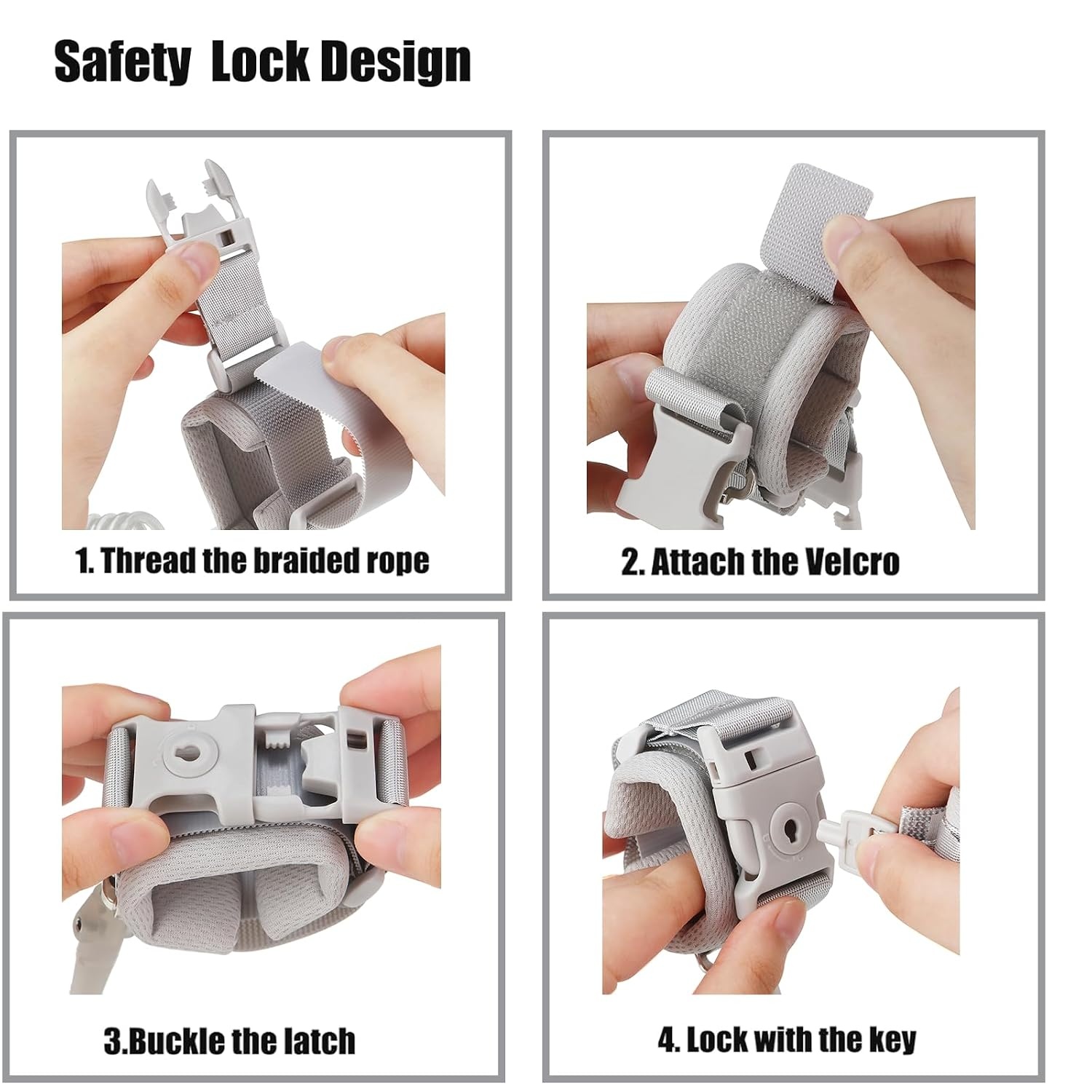 image:imagePandaEar 2 Pack Anti Lost Wrist Link Toddler Safety Wrist Leash
