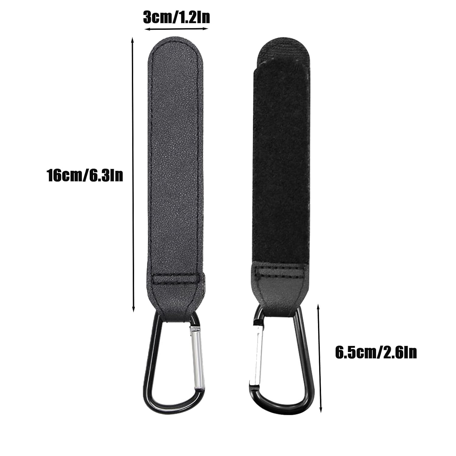 image:imagePandaEar 3 Pack Universal Stroller Hooks for Bags Heavy Duty Stroller Organizer Hooks for Shopping Bags Purses Baby Bags Adjustable Stroller AccessoriesBlack